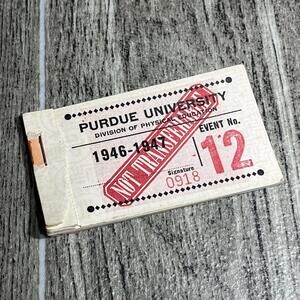1946 PURDUE UNIVERSITY SEASON FOOTBALL?? TICKETS BOOKLET 12-24 NED MALONEY